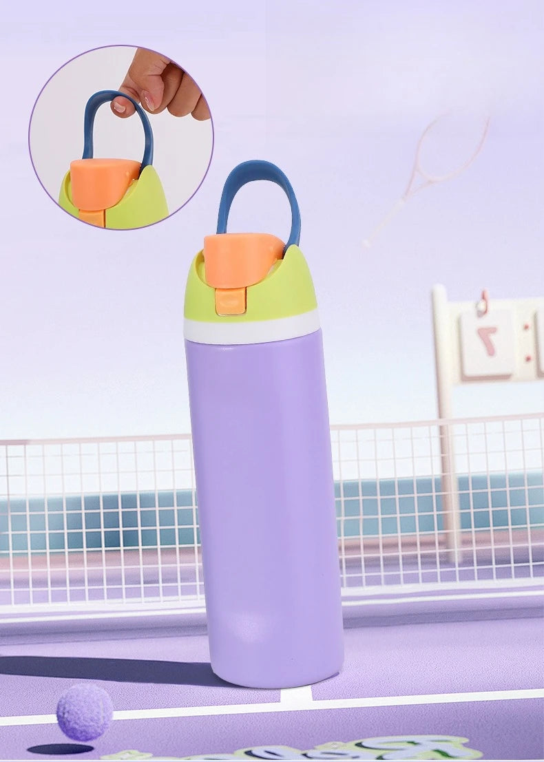 16/19/24/32OZ New 304 Stainless Steel Fitness Cup with Handle, Macaron Colored Insulated Bottle Large Capacity Straw Fruit Cup.