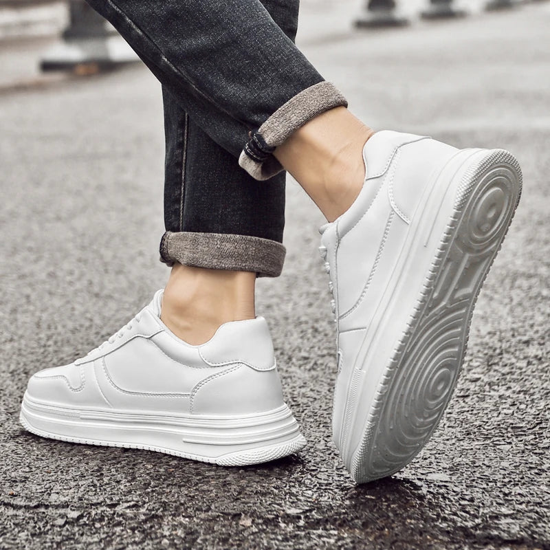 Man Lift Sneakers Men Booster Shoes Elevator  Height Increase Insole 6cm Leisure Fashion Sports  Plus Size 36-43.