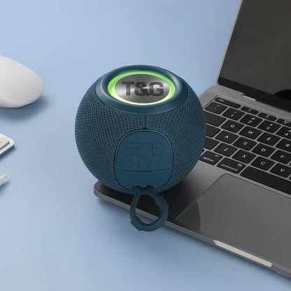 T&G TG337 Bluetooth Speaker Portable TWS Wireless Mini Bass Boombox LED Loudspeaker IPX7 Outdoor Music Player Support BT AUX FM.