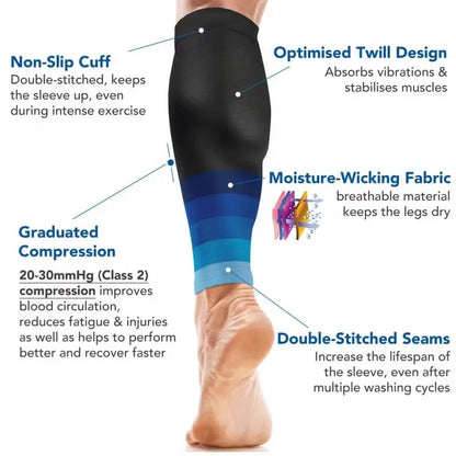 1 Pair Compression Calf Sleeves Running Leg Compression Sleeve Compression Socks for Shin Splint For Men Women 20-30mmHg.