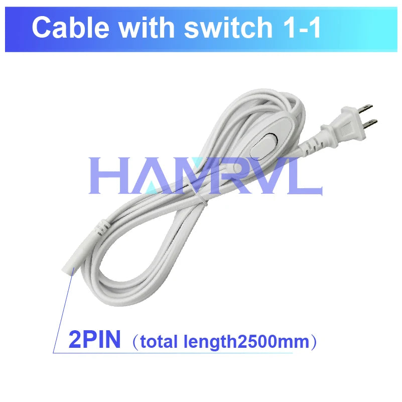 Hexagon Light Adjustable Suspension Rope and Splicing Connector All Copper 2Pin V/Y/L/T/I Cable LED Tube Lamp for Garage Ceiling