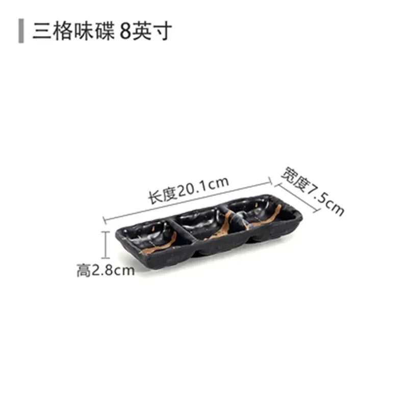 Marble Texture Imitation Melamine Plate BBQ Tableware Cake Fruits plates Snack Tray Outdoor Party Dishes Steak