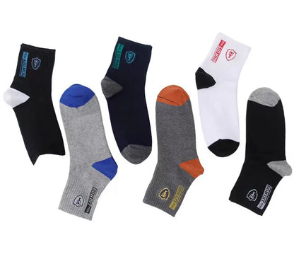 5 Pairs of Autumn and Winter MEN'S Sports Socks for Summer Leisure, Sweat Wicking, Lightweight and Breathable Basketball Socks.