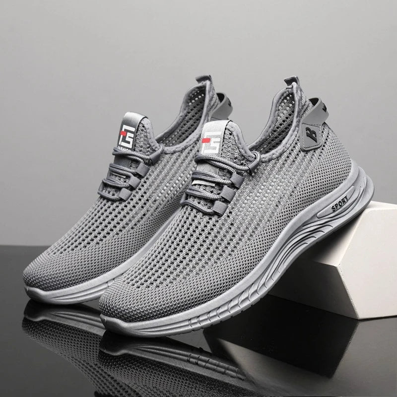 Oulylan Men's Sneakers Classic Casual Shoes Breathable Mesh Running Sneakers Without Laces Lightweight Men Shoes 2025 Summer New.