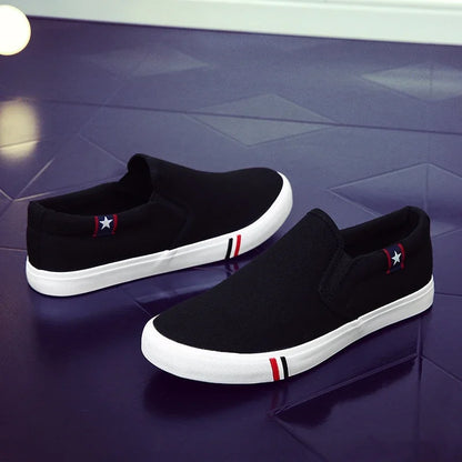 Men Casual Shoes Slip on Canvas Loafers Comfortable Walking Flats for Man Dude Non Slip Soft Moccasins Sneakers Summer.