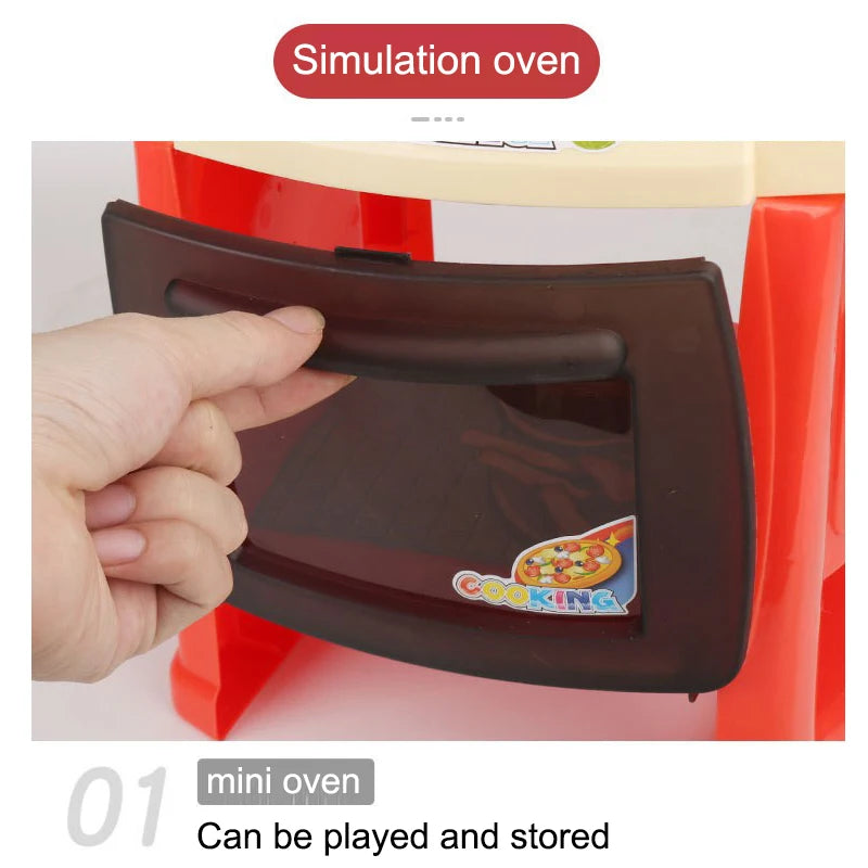 Kids Kitchen Playset,Pretend Food Kitchen Toys-Play Kitchen Accessories Cutting Food Toy, Pretend Play for Boys, Girls.