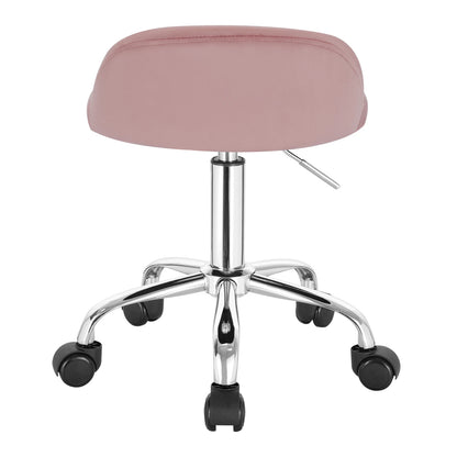 WOLTU Drehbarer Bürostuhl mit Rollen, höhenverstellbarer Computerstuhl mit niedriger Rückenlehne, Arbeitsrolle, Rocker-Schminkhocker