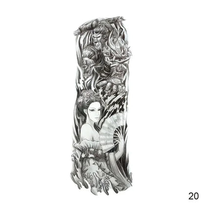 16 Designs Full Arm Temporary Tattoo Sleeve Waterproof Tattoos For Cool Men Women Tattoos Stickers On The Body Art #272596