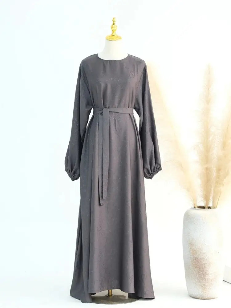 Ramadan Eid Satin Dubai Long Modest Dress Abaya Damen Islam Muslim Kaftan African Dresses For Women Kebaya Robe Femme Musulmane