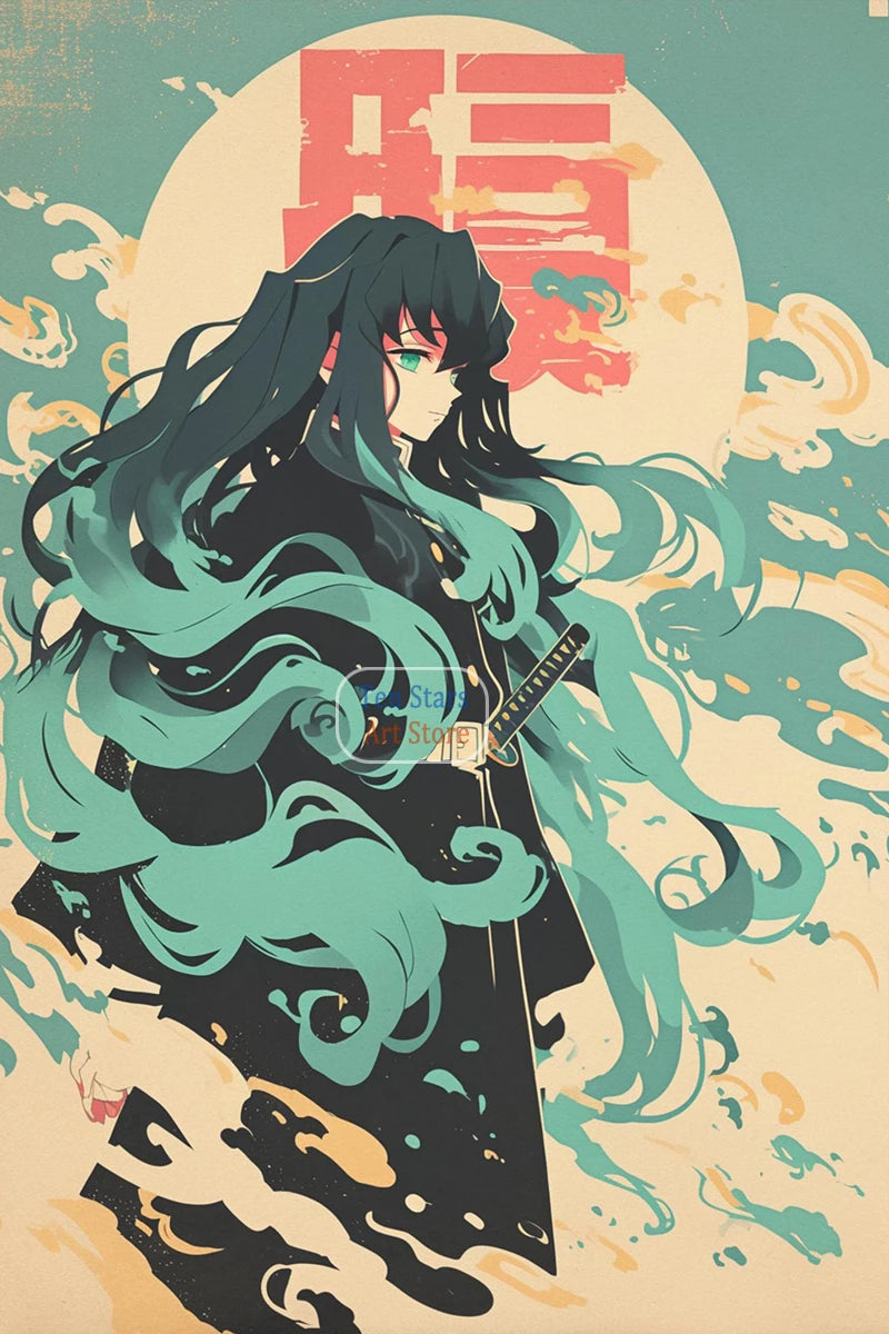 Tanjiro Kamado Nezuko Kamado Inosuke Shinobu Kocho Demon Slayer Poster Canvas Painting Wall Pictures Home Room Decor Anime Gifts.