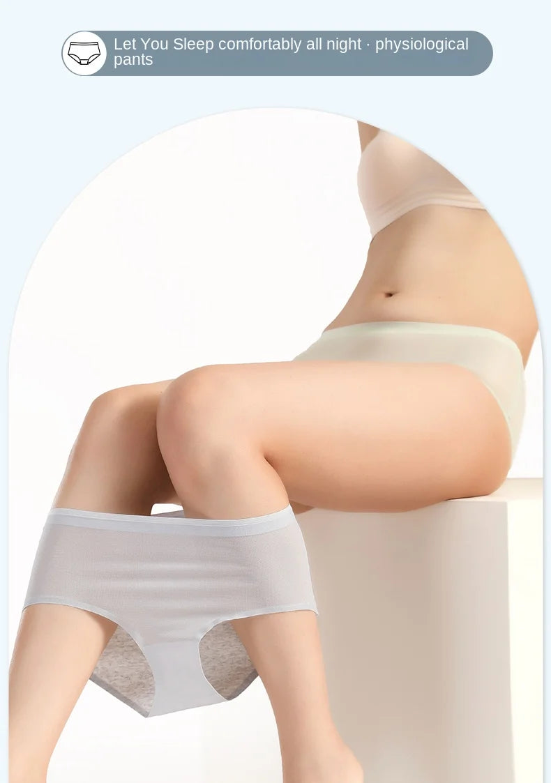 Menstrual Panties for Women Leak Proof Briefs Cotton Lingerie Absorbency Comfortable Physiological Underwear Period Underpants.