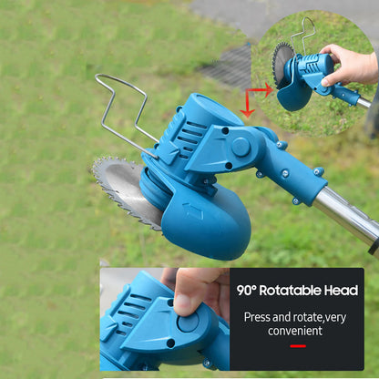 21 V Teleskop-Hand-Akku-Rasentrimmer, elektrischer Rasenmäher, 2 Stück, 1500 mAh wiederaufladbarer Akku, Schnellladegerät, Trimmer