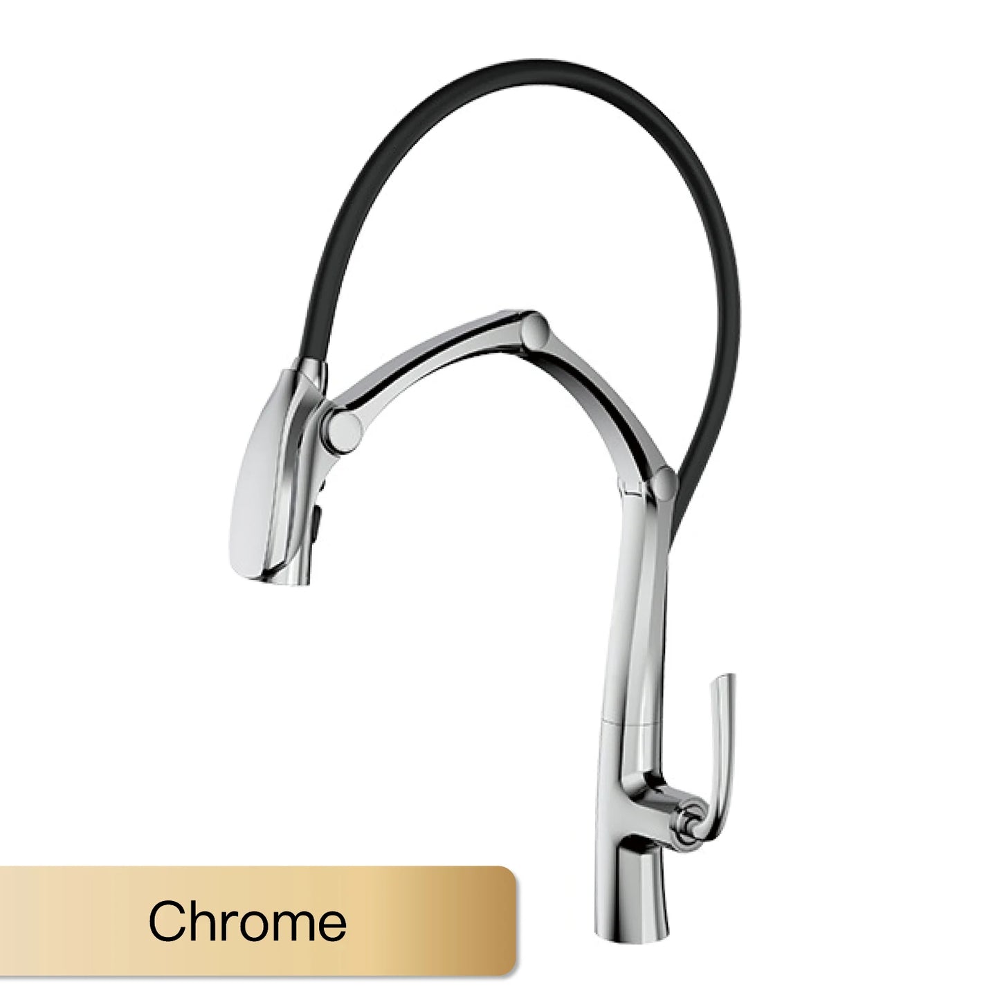 AITANA Gun Grey Luxury Brass LED Display Kitchen Faucet，Touchless Sensor，Pull-Out 3-Function Spray Water-Saving SinK Mixer