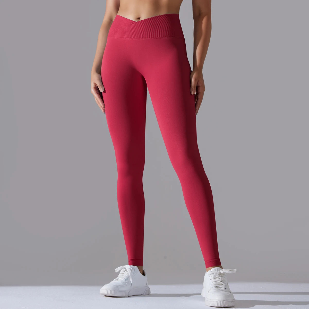 Crossover Waist Women Yoga Leggings Hips Lifting Gym Leggings Seamless Sport Pants High Waist Fitness Leggings Workout Running.
