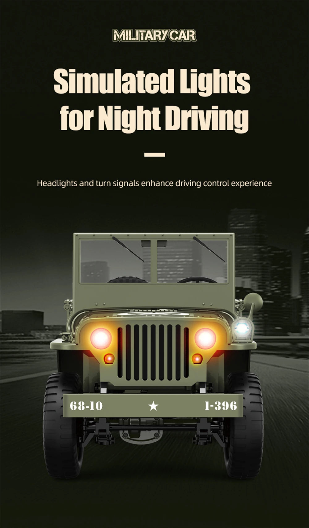 JJRC C8815 RTR 1/10 2.4G 4WD RC Car Off-Road Climbing LED Light Optional Winch Canopy Metal Frame Rock Crawler Vehicles Models.