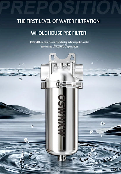 Whole house sediment filter  water filter system 40μm 316 stainless steel mesh.