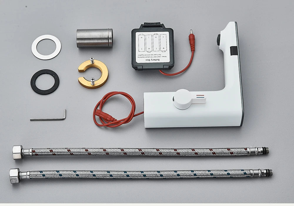 rozin Touchless Sensor Basin Faucet Smart Digital Display Bathroom Sink Faucets Grey Brass Sense Hot Cold Water Mixer Tap Crane