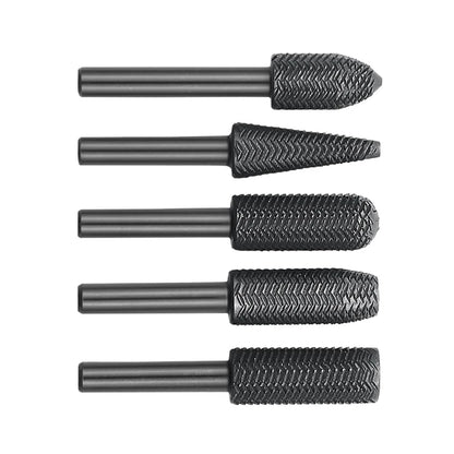 5Pcs Hartmetall Grat Rotary Raspel Datei ACH Zylindrische Form Double Cut Fräser Für Die Grinder Bohrer Bits