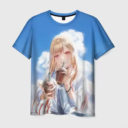 Popular Marin Kitagawa Tshirt 3D Printed Casual Men/Women's Short-sleeve Kids Kawaii Anime T-Shirt Harajuku Unisex Clothes.