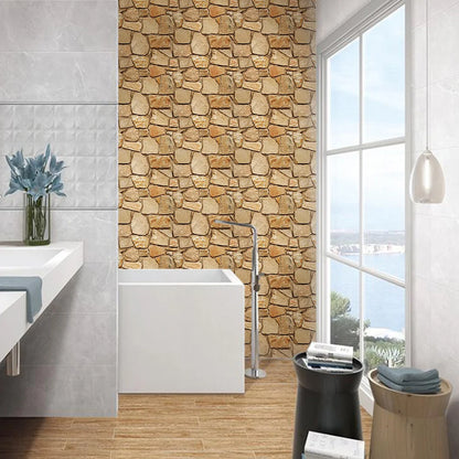 1/10pcs 3D Faux Stone Wall Panels Peel and Stick Wall Tiles Decorative 3D Wall Sticker Self-adhesive Wall Tile Sticker
