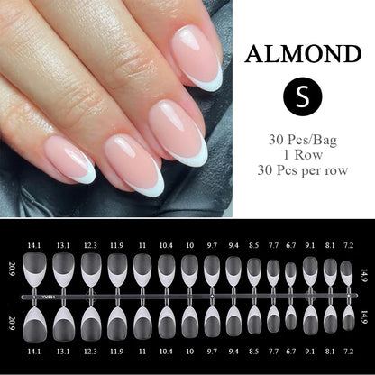 30Pcs Matte Nude Fake Nail Fashion Press on Quick Extension Wearable False Nails Simple Full Cover Nail Tips Manicure Nail Art.