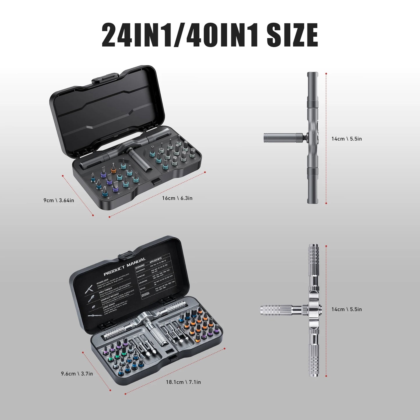 VMAN 66in1 Multifunktions-Ratschenschraubendreher-Set, mehrere magnetische Bits, Mini-Reparatur-Werkzeug-Set, Haushaltswerkzeug für PC und Schreibtisch usw.