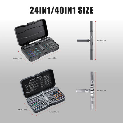 VMAN 66in1 Multifunktions-Ratschenschraubendreher-Set, mehrere magnetische Bits, Mini-Reparatur-Werkzeug-Set, Haushaltswerkzeug für PC und Schreibtisch usw.