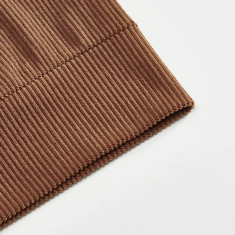 Men's Corduroy Jacket Stand-up Collar Slim Fit Retro Multi-pocket Workwear Commuter Coat for Spring And Autumn