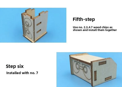 Solar Car Lunar Exploration Vehicle Children's Diy Hand-Assembled Model Diy 3d Wooden Puzzle Science And Education Toys.