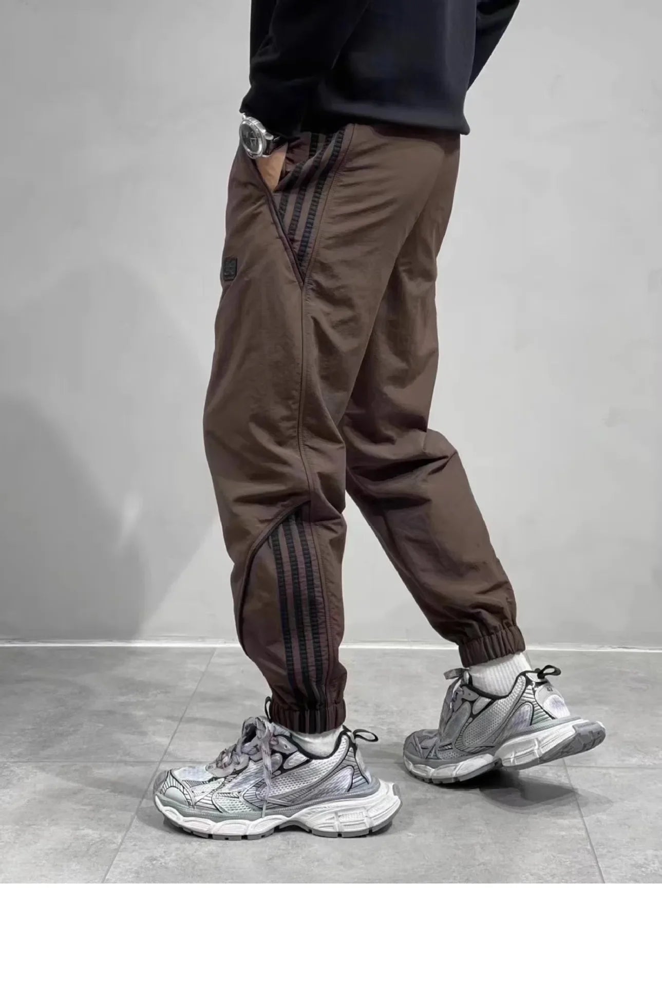 2024 Spring Autumn Men's Long Pants Loose Fit Plus Size Casual Nine Point Plus Size Harem Workwear Bunded Pants Men.