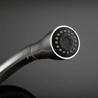 Kitchen Faucets Brushed Nickel Pull Out Kitchen Sink Water Tap Deck Mounted Mixer Stream Sprayer Head Hot Cold Taps Sliver