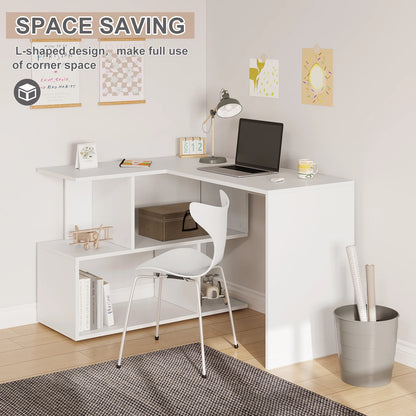 WOLTU Arbeits-PC-Computertisch aus Spanplatte mit Regalen für Arbeitszimmer, Studenten, Schreibtisch, Büro, Arbeit, Wohnmöbel