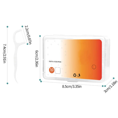500/250/50PCS - Smooth Floss Rod - Cleaning interdental gaps and oral care.