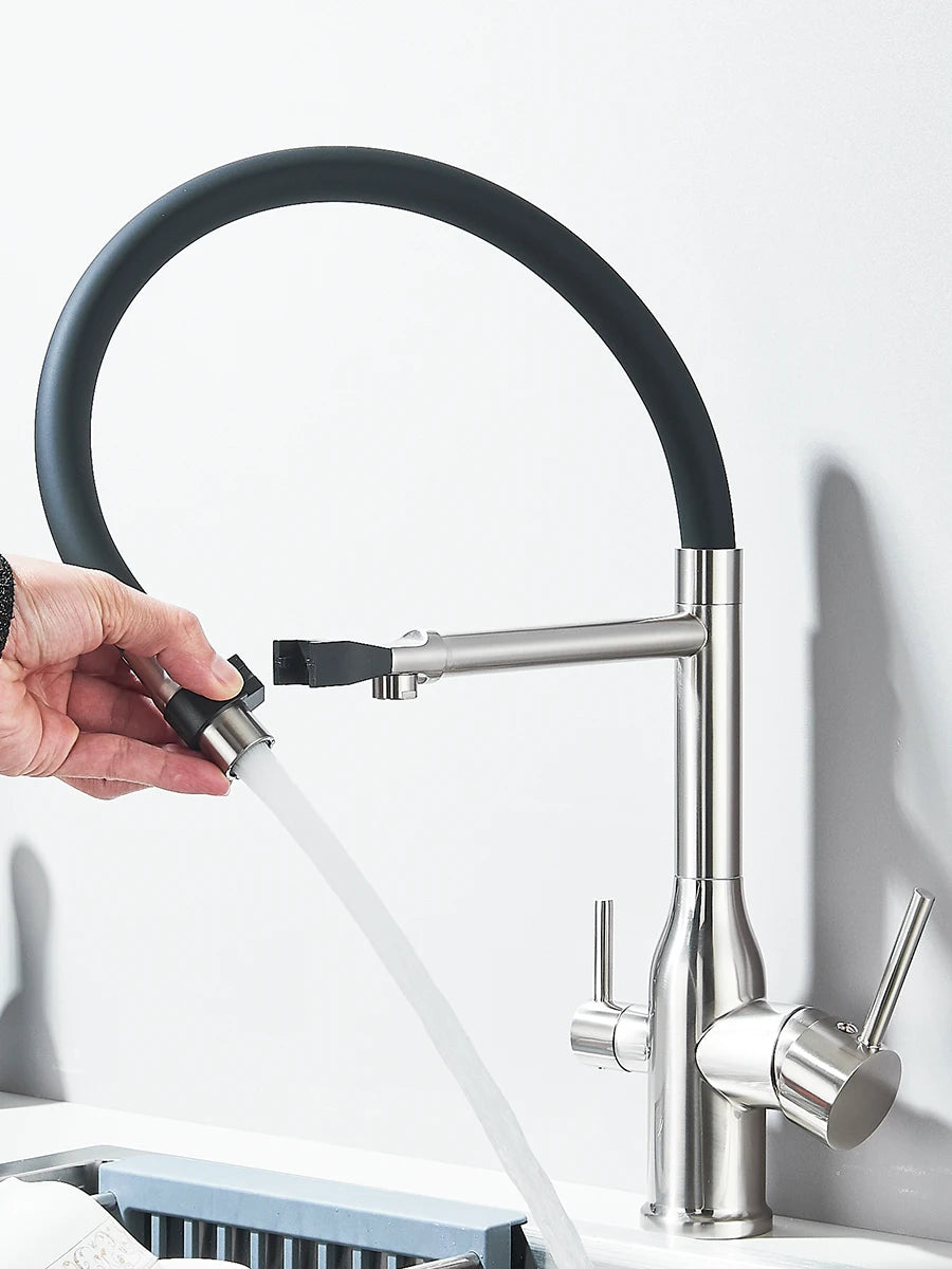 Filtered Kitchen Faucet Purification Tap With Magnetic Sprayer Kitchen Faucet Filtered Water Purification Feature Kitchen Tap