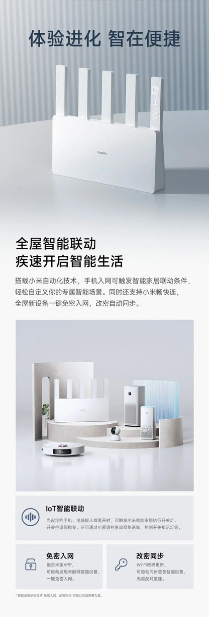 Xiaomi Router BE5000 2.5G Wifi 7 Wiress Router Mesh Group 2.4GHz 5GHz MLO Dual Band Works with Xiaomi mijia mihome App Network.