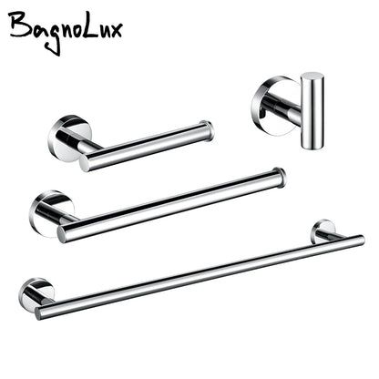 BagnoLux Edelstahl Chrom Schöne Wand Haken Wc Papier Halter Handtuch Ring Bar Selbst-Adhesive Bad Zubehör