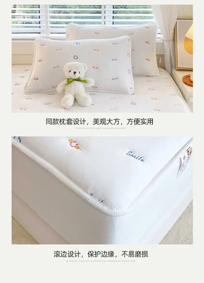 Cotton Mattress Single-piece Simmons Mattress Protective Cover Non-slip Fixing Bed Dust Cover