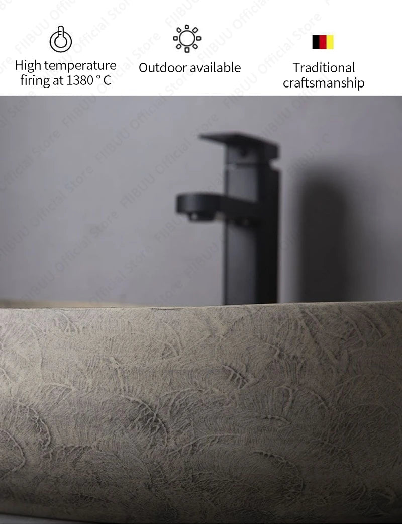 Keramik-Tischwaschbecken, ovales Badezimmergefäß, Waschbecken, Schüssel über der Theke, Kunstbecken, Toilette, Balkon, Waschtisch, Waschbecken, Arbeitsplatte, Waschbecken