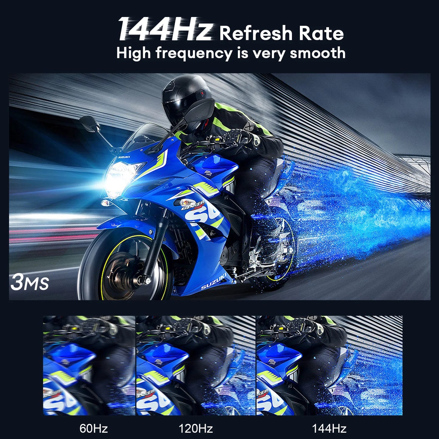 ZEUSLAP 16" 2.5K 144hz Portable Monitor 2560*1600 16:10 100%sRGB 500Cd/m²  Travel Gaming Display for Laptop Switch ps4 ps5 Xbox.