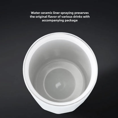 New Xiaomi Ceramic Coating Coffee Mug Stainless Steel Insulated Mug High-value Girls Cup Portable Walking Mug for Home School.