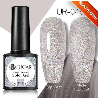UR SUGAR 7/7.5ml Summer Blue Silver Gel Nail Polish Semi Permanent High Quality Soak Off UV LED Varnishes Nails Art Manicure