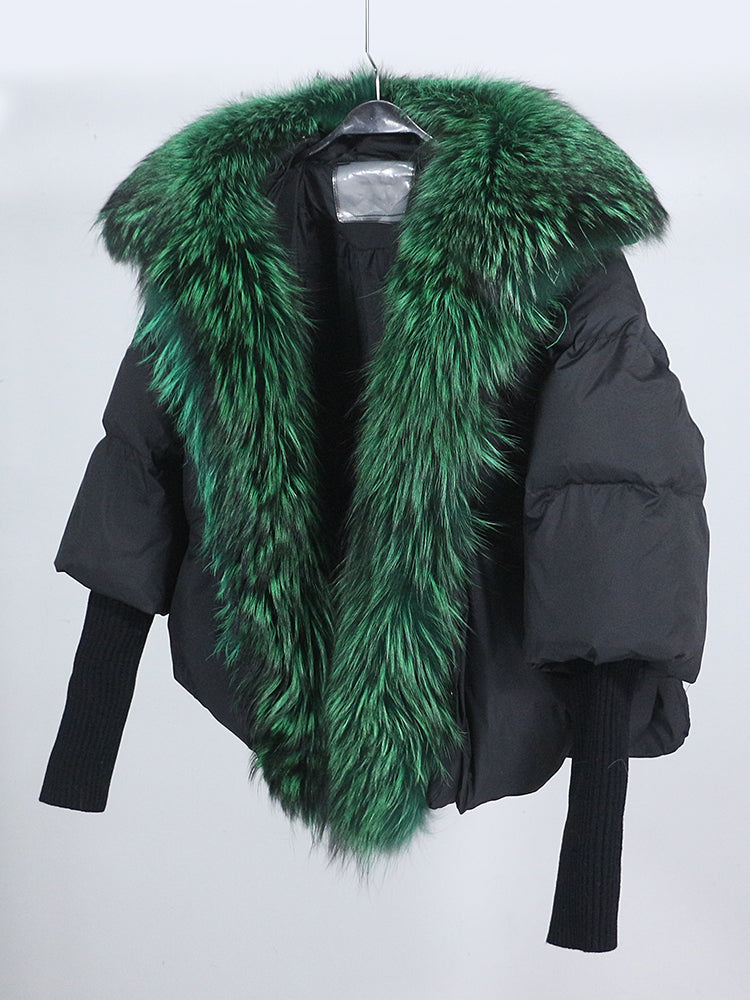 Lose Natürliche Echt Fox Pelz Kragen Mantel Dicke Neue Europäische Mode Weiße Ente Unten Jacke Winter Frauen Warme Luxus Oberbekleidung