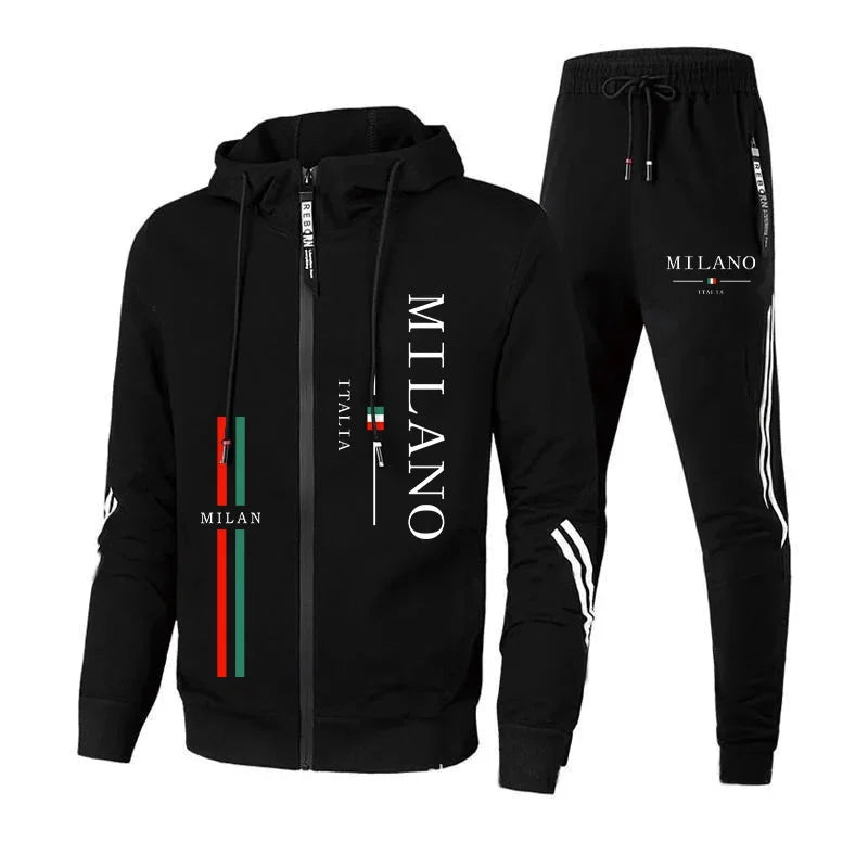 Sport Sweatshirts Men Daily Men Tracksuit Autumn Winter Hot Sales Travel Dressing Men's Parka Coat and Sweatpants Outdoor Hoodie.