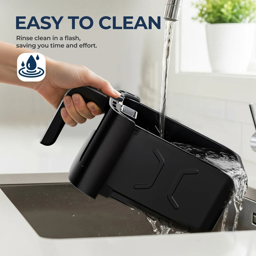 ROUNY Air Fryer 5L, Electric Hot Fryer Oven Oilless Cooker with Touch Control & Nonstick Basket & Visible Window, Family Size.