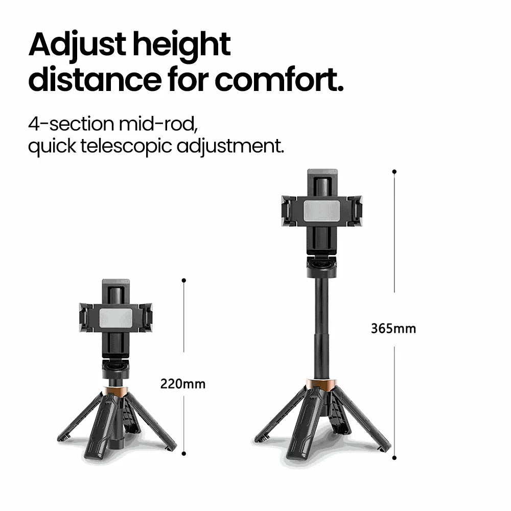 Elough Selfie Stick Tripod Phone Stand Shooting Aid Wireless Bluetooth Remote Extendable Portable Phone Holder For Live Broadcas.
