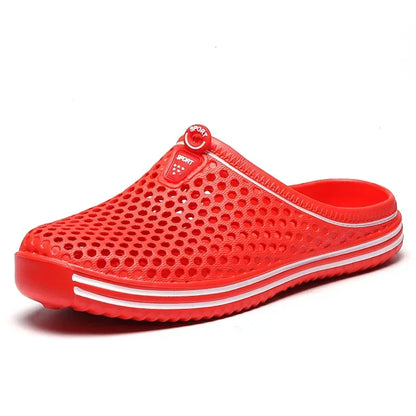 YRZL Mens Sandals Light EVA Summer Casual Shoes Hole Shoes Clogs Lovers Home Garden Outdoor Big Size 45 Male Beach Flat Slippers