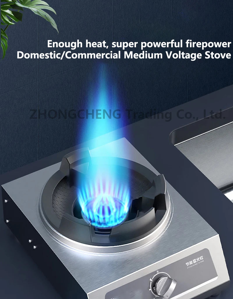 Furious Fire Stove Commercial Single Stove Liquefied Gas Stove Stir-frying High pressure stove stainless steel desktop gas stove.