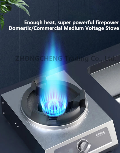 Furious Fire Stove Commercial Single Stove Liquefied Gas Stove Stir-frying High pressure stove stainless steel desktop gas stove.