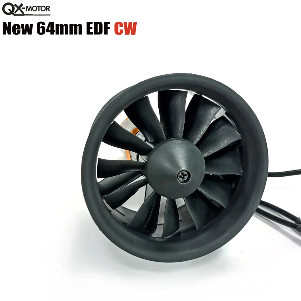 QX-MOTOR 64mm EDF 12 Blades Duct Fan QF2822 2200KV 2400KV 3500KV 3800KV 4300KVBrushless Motor for DIY RC Drone Accessories Parts.