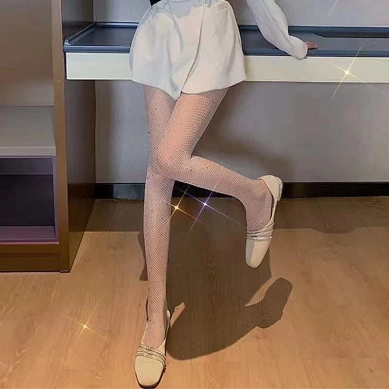 Gothic Women Lolita Leggings Hollowed Out Mesh retro Girls Stockings Japanese Bottomed Lace Pantyhose Floral Rattan Black Tights